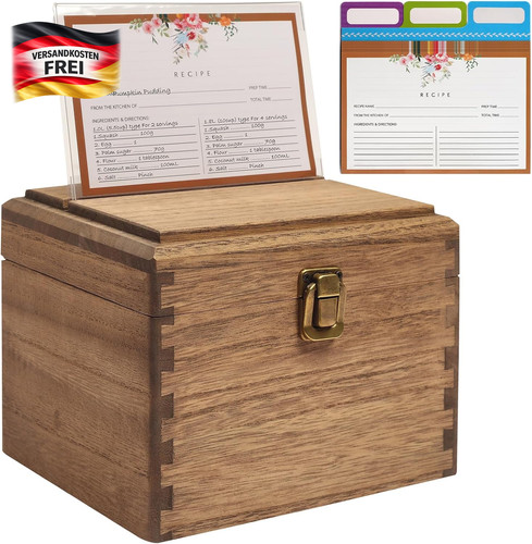 Rezeptkartenbox mit 100 karten - rezeptkartenbox,