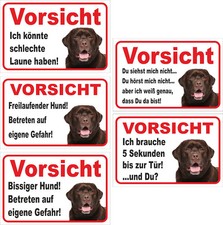 Schild Vorsicht - BRAUNER