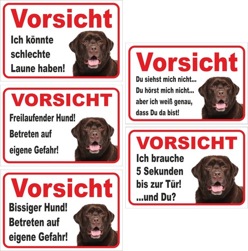 Schild vorsicht brauner - vorsicht,