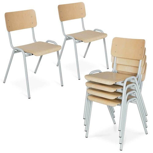 Teiliges stapelstuhl set - 6-teiliges, stapelstuhl-set