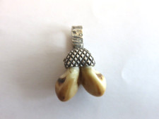 Trachtenschmuck, Silberschmuck, Halskettenanhänger mit Hirschgrandeln 925 Silber