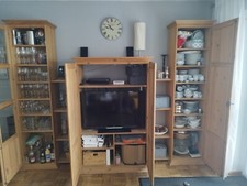 Massiver Kieferschrank Für Wohnzimmer, Länge Gesamt 2,90, Höhe 2,16