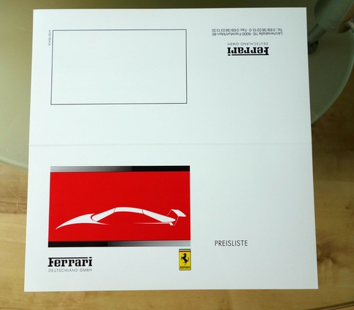 Ferrari preisliste 1993 - 1993, u.a