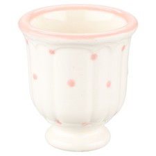 Eierbecher auf Fuß Salins les Bains rosa Punkte