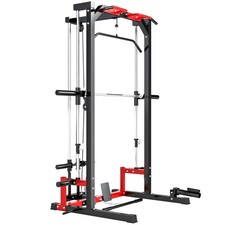 Power Rack Flaschenzug System Gewichtskäfig Kniebeugenständer Home Gym Krafttraining