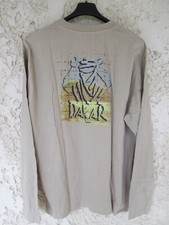 T-Shirt PARIS DAKAR 2008 vintage beige Baumwolljersey lange Ärmel L