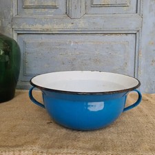 B7392 Emaille Schüssel | EMAIL Wanne mit Griffen Waschschüssel ca. 34 cm Durchm.