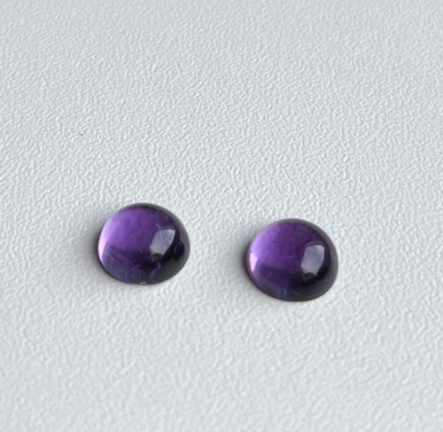 Amethyst cabochon paar - amethyst, 1