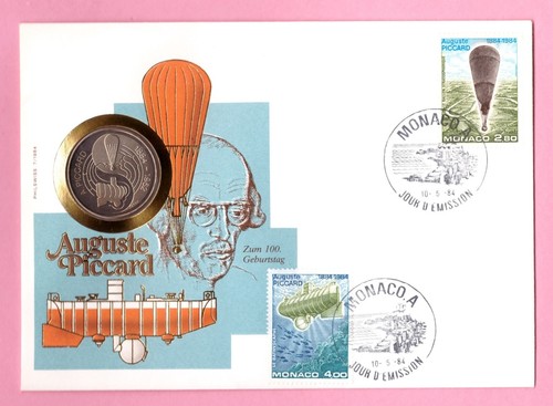 Auguste piccard numisbrief - auguste,