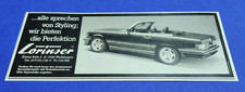 1) Lorinser Sport Service / Mercedes Benz Werbung Reklame 1987