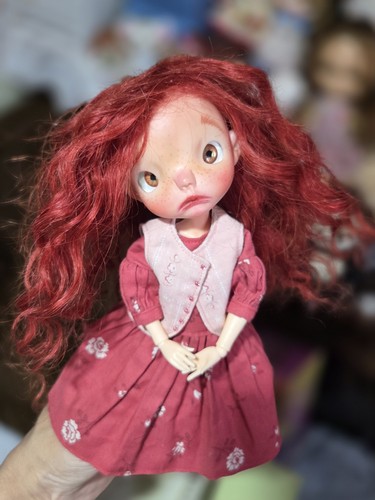 Ooak resin puppe - resin, rote