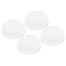 4-Zoll-absorbierender Diatomeen-Untersetzer, 4 Stück Tropfschale, Trocknen, weiß