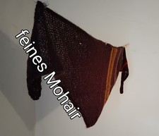 Mohair Dreiecktuch Schultertuch Schal handgestrickt