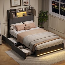 Polsterbett 90x200 cm,LED