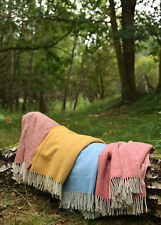 Fischgrät Rechteckmantel aus Wolle, Wolldecke, Wollschal, div. Farben