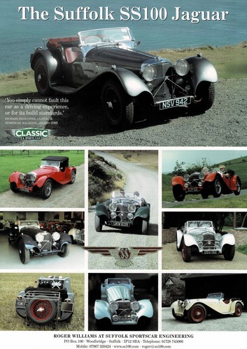 Suffolk ss100 jaguar kit car - ss100,