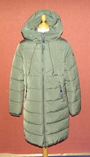 Damen Mantel, lang, oliv, mit Kapuze, QS by s.Oliver, Größe "L"
