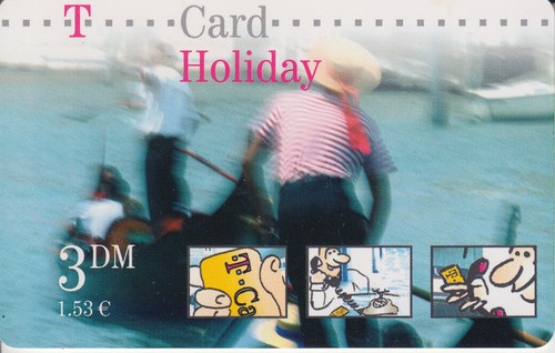 Card holiday gondoliere - t,