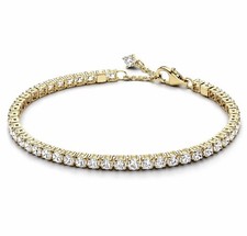 Tennisarmband Gold 925 mit