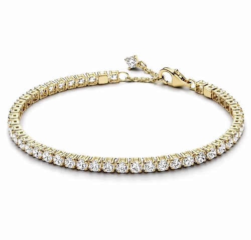 Tennisarmband gold 925 mit - gold,