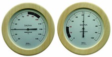 Fischer Sauna Thermometer + Hygrometer Set, 155 mm, Made in Germany