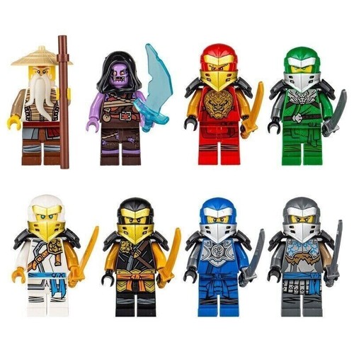 8pcs minifigure ninjago master - minifigure,