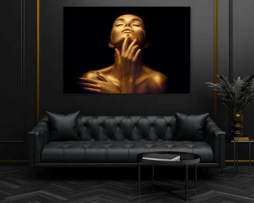 Schwarz gold frau schön - gold,
