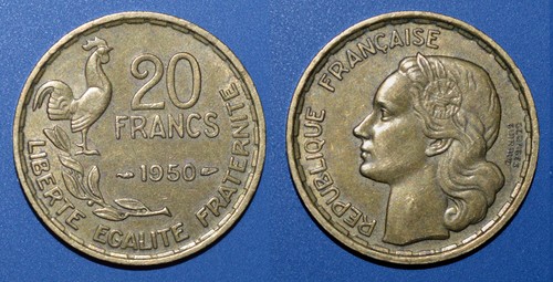 Frankreich francs 1950 - 20,