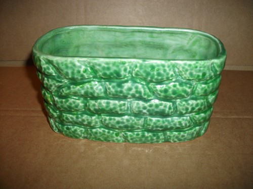 Vintage sylvac green - green, bricks