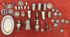 Zinn Konvolut Schrott • Krüge • Becher • Löffel • Schnapsbecher Waidman ca. 6 kg
