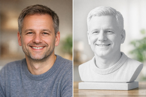 Paar skulptur büste nach - 3d,