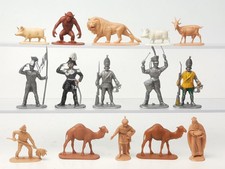 W. Germany Soldaten Krippe Figuren Collonil E. Haas Elefantenschuhe Kraftfutter