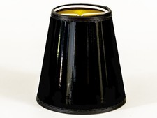 Extravaganter Lampenschirm Klemmschirm schwarz gold glänzend elegant neu