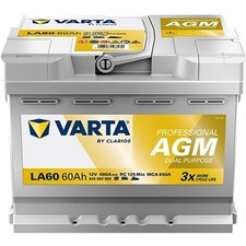 VARTA PROFESSIONAL AGM LA60 Starterbatterie 12V 60Ah 680A/EN B13 Batterie
