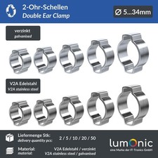2-Ohr Schellen 5-34mm verzinkt