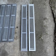 Lüftungsgitter Lamellen Lüftung Alu Abdeckung Silber Gitter Abschluss 72 x 9 Top