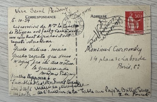 Curnonsky 1934 polignac - curnonsky,