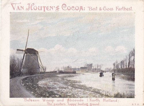 Trade card cacao van houten - card,