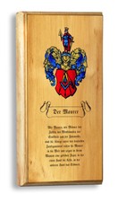 Der Maurer Mason Zirkel Caliper Zirbenholz Arve Nostalgieschild Zunftwappen 033