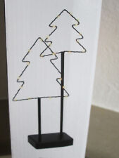 LED Fensterbeleuchtung 2er Weihnachtsbaum Tannenbaum Metall schwarz Advent Deko