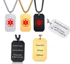 Massiv ID Medizin DOG TAG mit