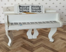 Lundby Flügel Klavier Weiß Defekt für Bastler