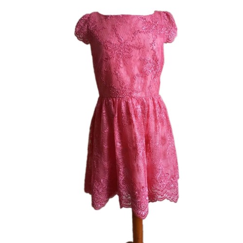 Damen spitzenkleid s rosa - s,