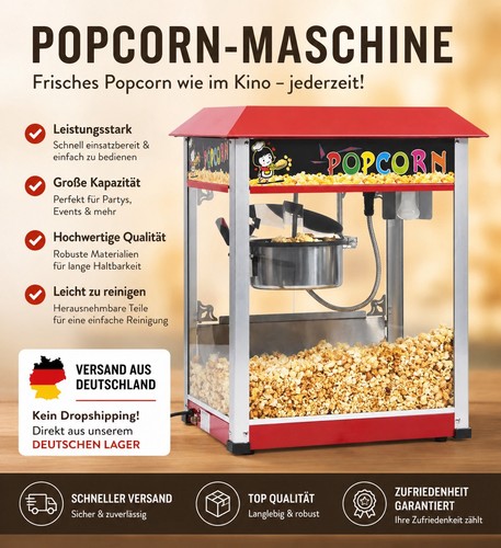 Große profi popcornmaschine - große,