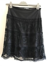 Another Woman Edler Rock Spitze Chiffon Lagenlook  Schwarz Gr. 38  - WIE NEU!