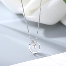 Halskette Kreis mit Perle