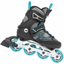 K2 Alexis 80 Alu Damen-Inliner Inline-Skates Fitness Freeskates Grau/Türkis NEU