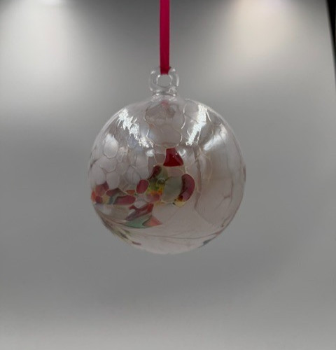 Glasornament 10cm crackle - glasornament,