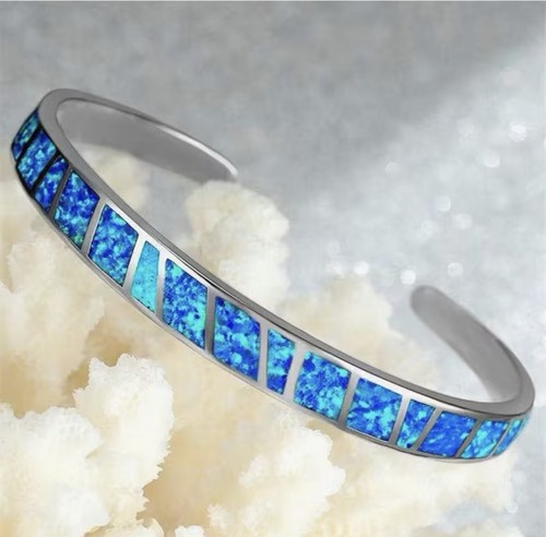 Blau opal armspange synth - opal,