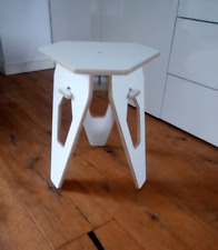 kleiner Hocker, skandinavisches Design, Holz, 39 cm x 33 cm, weiß, neu/OVP